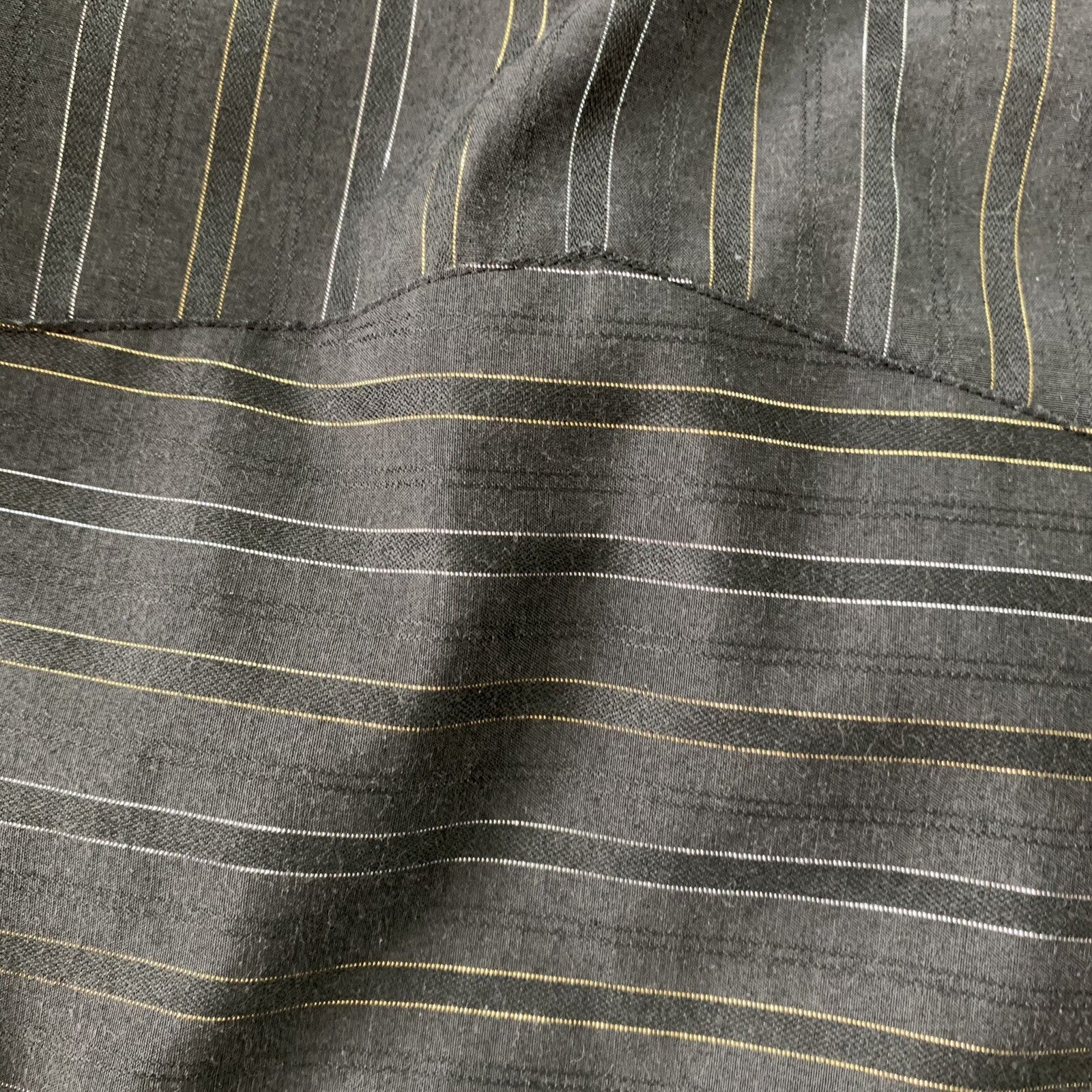 Vintage 60s Ely Cattleman Pearl Snap M Western Shirt Black Silver Gold 70s True