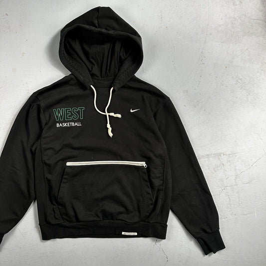 Nike After Hood Hoodie Sweatshirt Men's Size M Dri Fit West Basketball Black