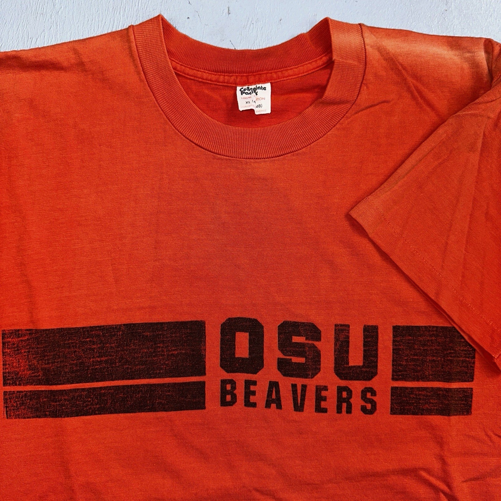 OSU Oregon State USA 70s 1970 VTG T Shirt USA Beavers RARE Single Stitch XL