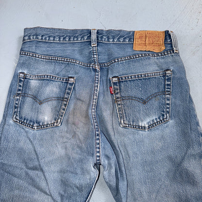 Levis 501 Vintage 80s Redline Selvedge USA XX Jeans Light Wash 34x38 Act 31x34