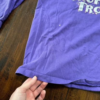Oregon Truffle Trot Eugene VTG T Shirt Purple Long Sleeve Hanes Love Valentine