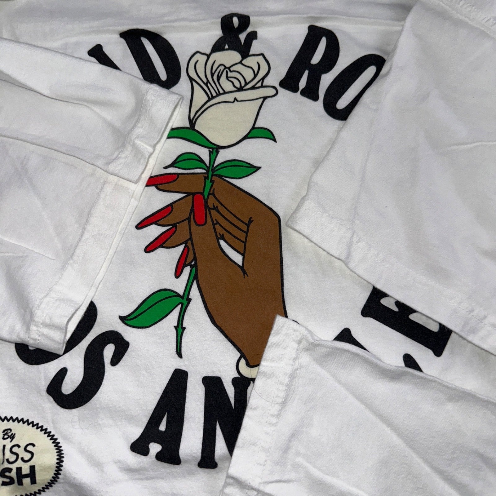 Chinatown Market VTG Style T Shirt Los Angeles Always Fresh Roses Hand Large USA