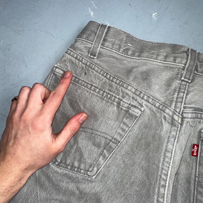 Levis 501 Vintage 90s USA XX Straight Leg Jeans Gray Med Wash 30x36 Act 28x34