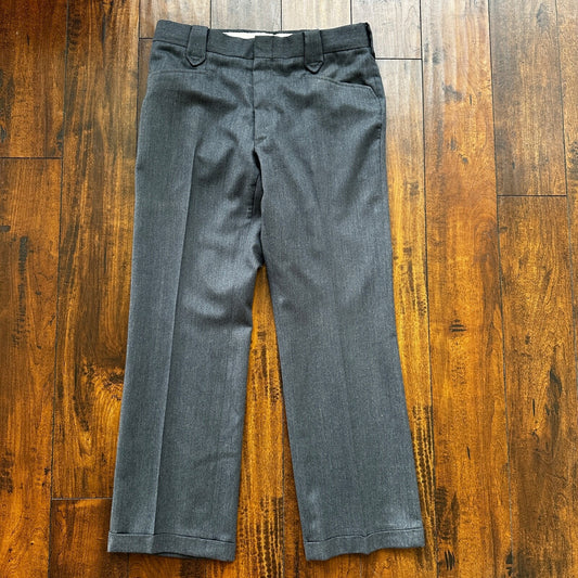 VTG 70s Pendleton Mens 33x28 Gray Slacks Pants 100% Virgin Wool Made in USA