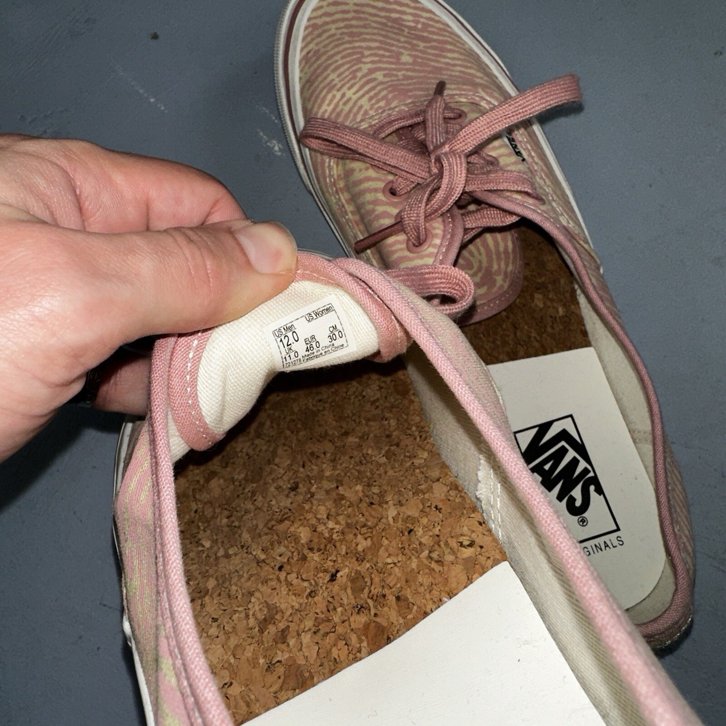 Vans Vault OG Authentic LX Salehe Bembury Spunge Peppercorn Size 12 Pink Tiger