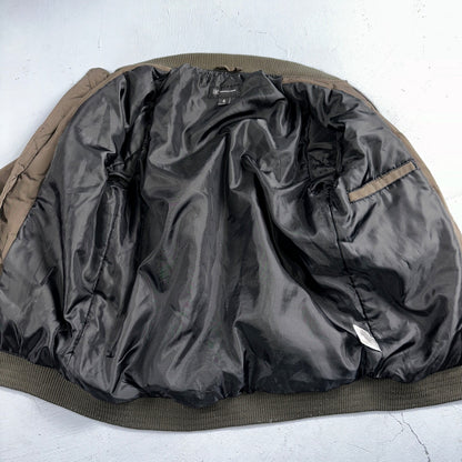 INC International Concepts Brown Bomber Jacket Mens S Full Zip Metallic