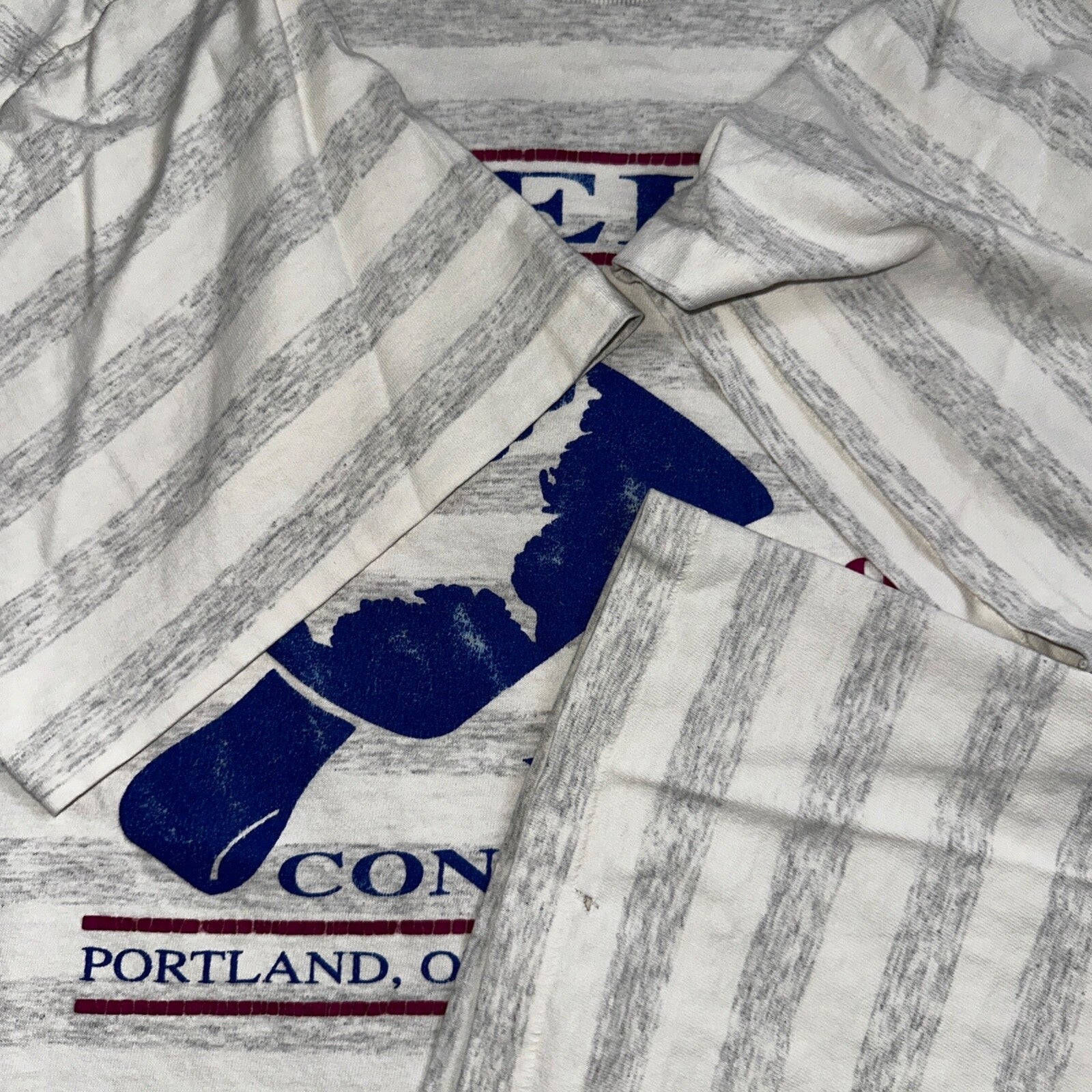 AGEHR 1993 Single Stitch VTG T Shirt Portland Oregon PDX June 18 20 Striped Rap