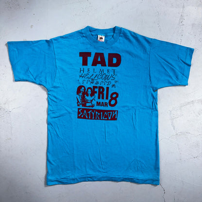 Sub Pop Tad Concert 90s VTG T Shirt Helemt Hellcows Seaweed Satyricon Nirvana M