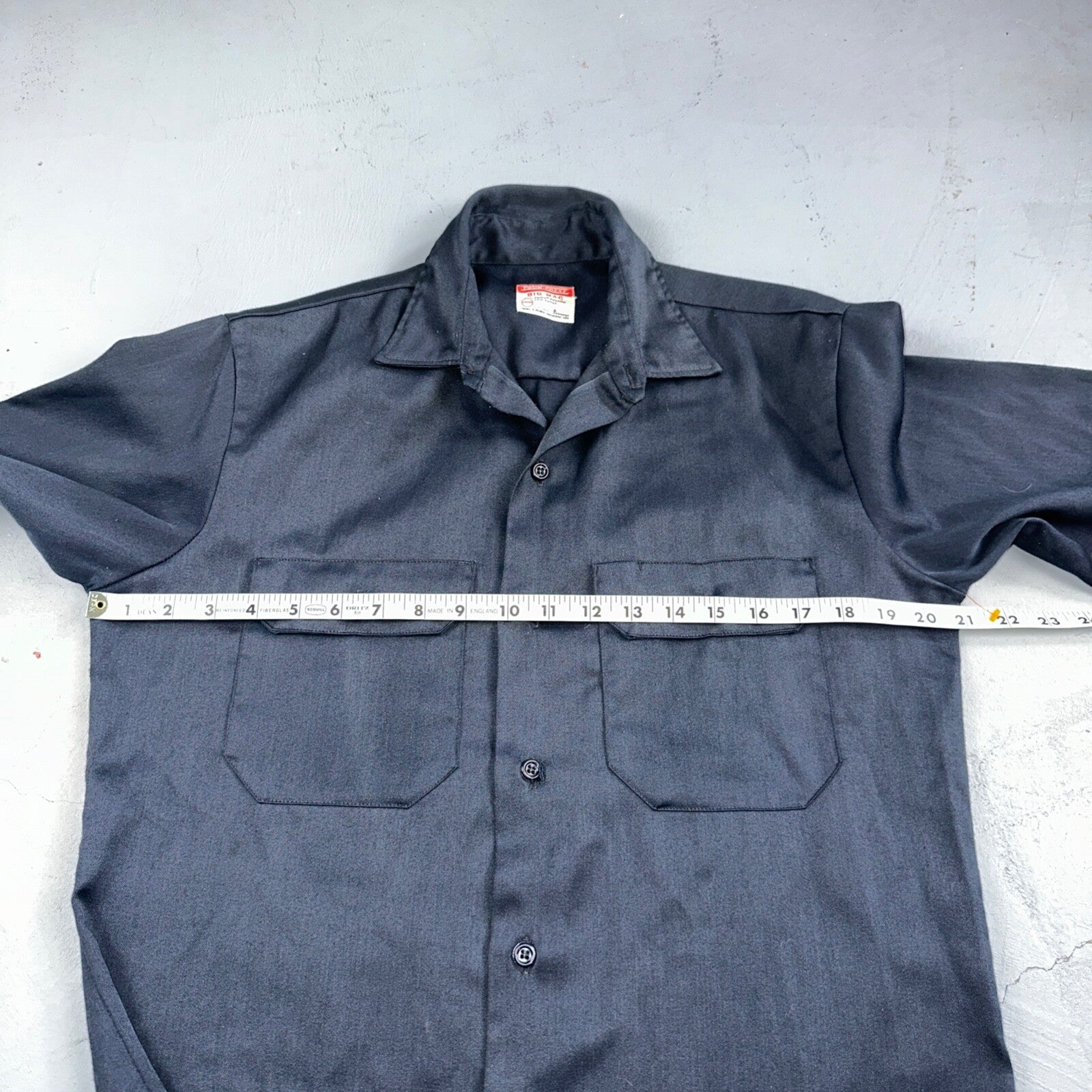 Vintage Penneys Big Mac Shirt Dark Navy Blue 70s 1970s 50/50 JC Penney