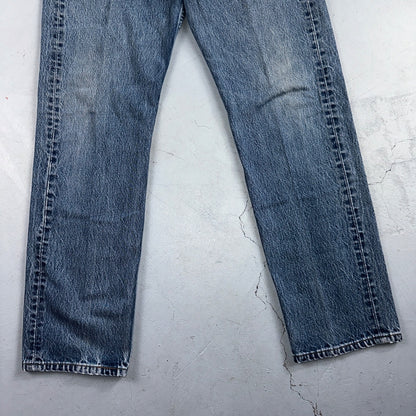 Levis 501 Vintage 90s USA XX Straight Leg Jeans Blue Light Wash 35x34 Act 32x30