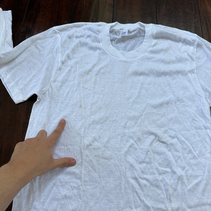 Blair Blank Vintage White T Shirt Pack 70s Essential Lot Of 4 Rap Single Stitch