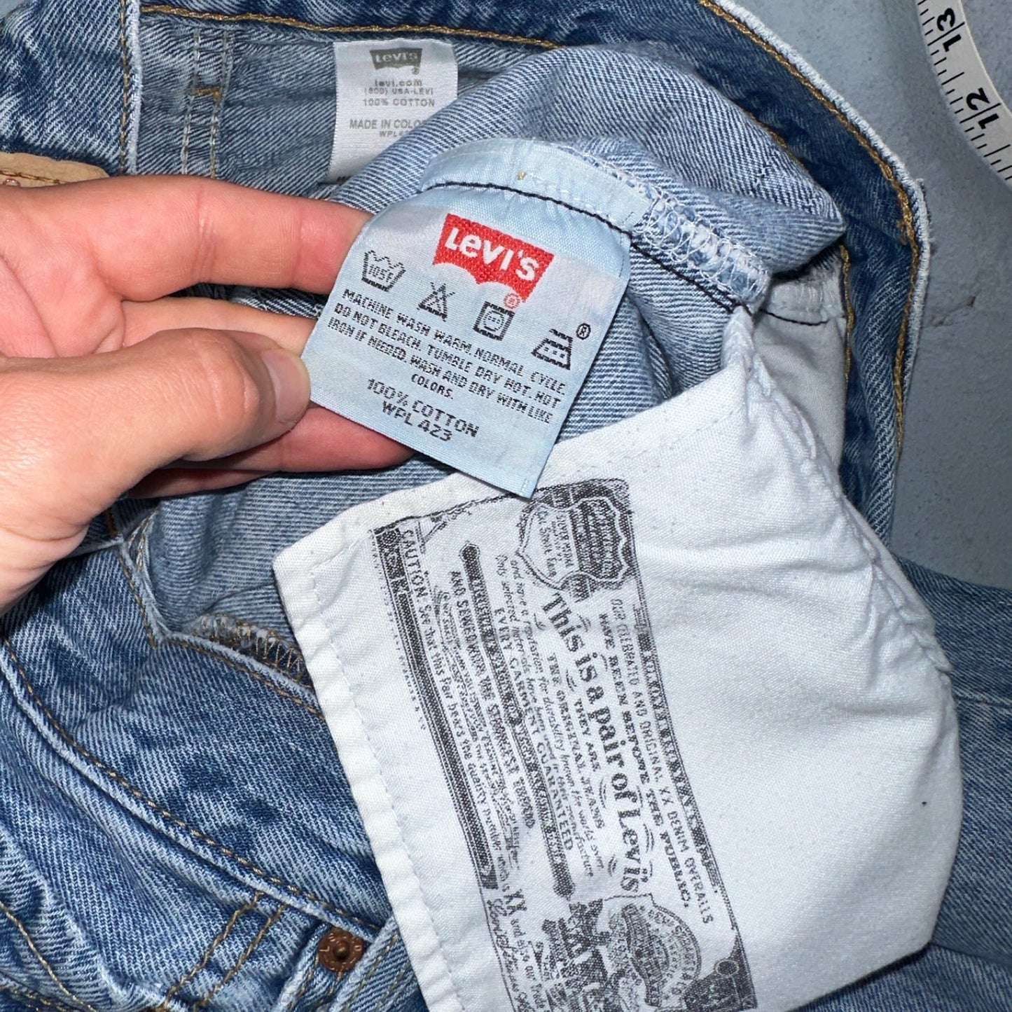 Levis 501 Vintage Y2K 90s XX Straight Leg Jeans Blue Light Wash 30x32 Act 29x31