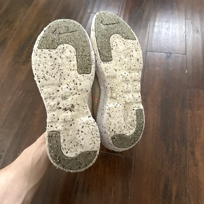 Nike Men's Crater Impact Lace Up Shoes Beige Orange Size 8.5 DB2477-100 No Box