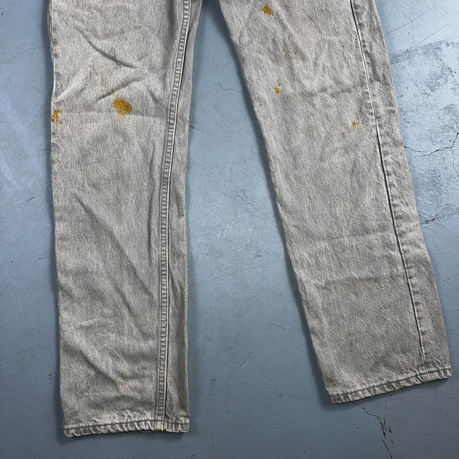 Levis 501 Vintage 80s USA XX Straight Leg Jeans Gray Acid Wash 31x32 Act 29x30