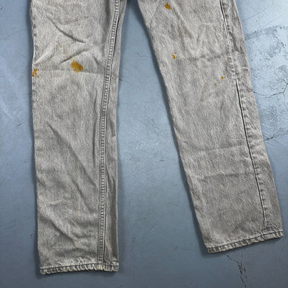 Levis 501 Vintage 80s USA XX Straight Leg Jeans Gray Acid Wash 31x32 Act 29x30