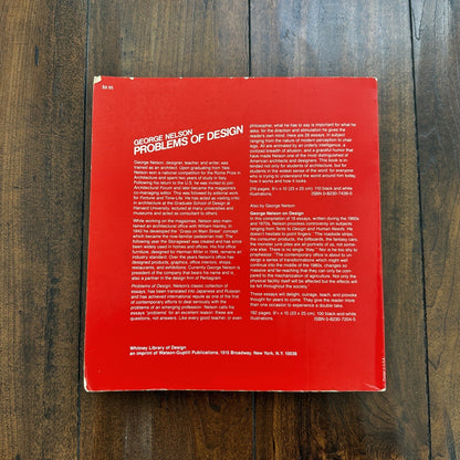 George Nelson Problems Of Design Red Softcover Book Text Art MCM Eames Rare 1979