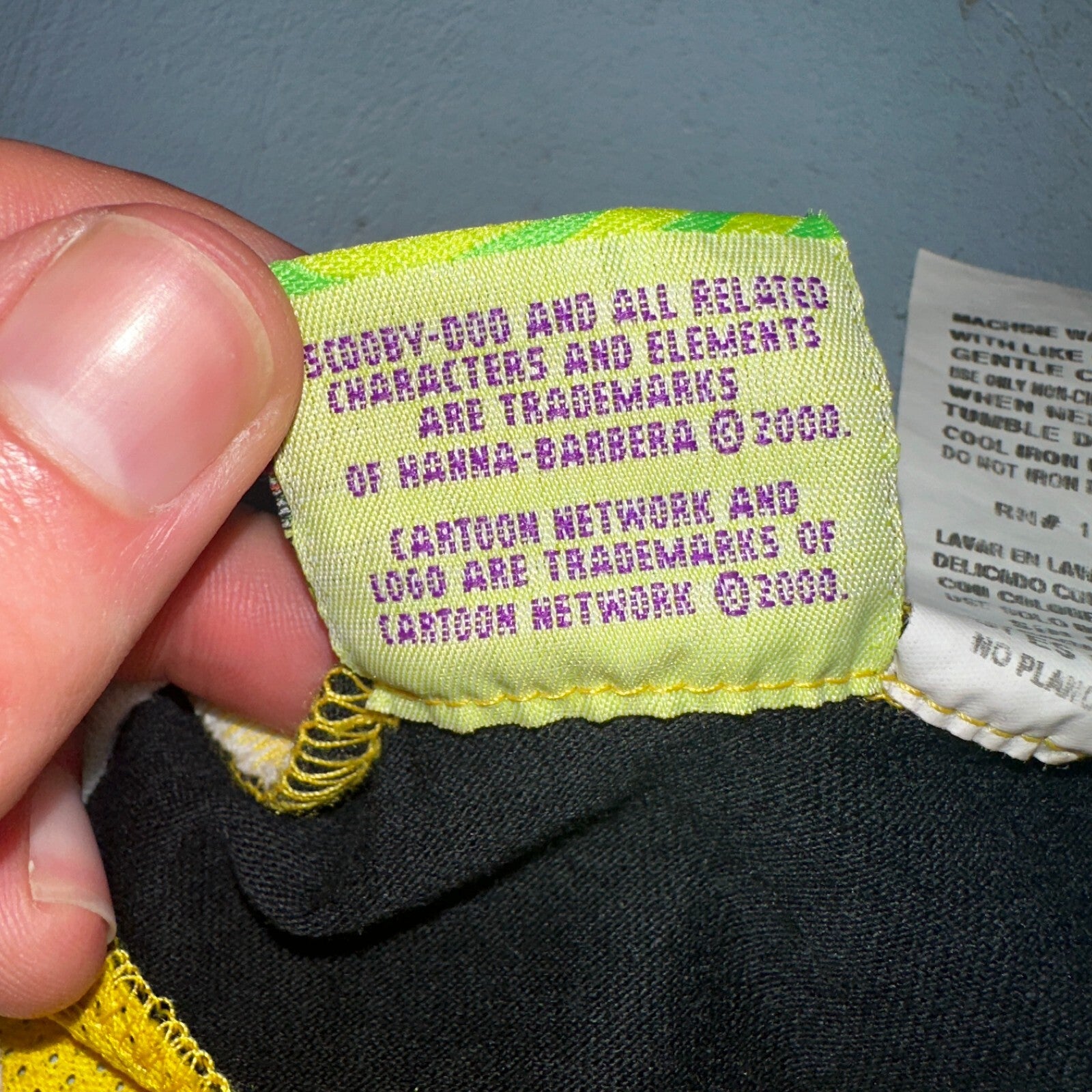 Vintage Scooby Doo Curveball Shirt Boys Size 12 Yellow Jersey Baseball 2000 Y2K