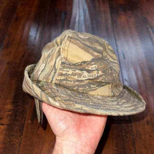 Real Tree Hunting 70s Fisherman Vintage Hat Bucket POST WWII Goretex USMC Camo