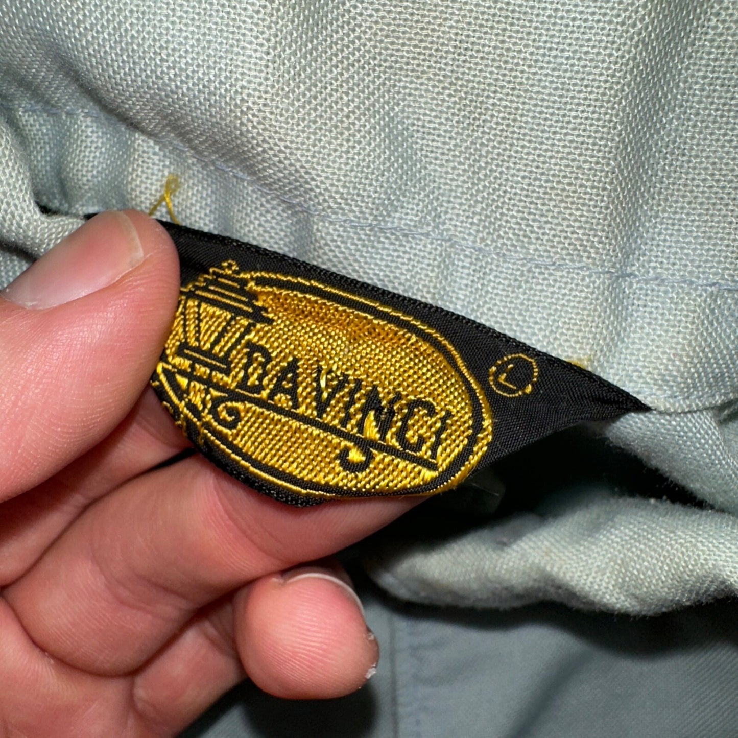 Vintage 70s DaVinci California Mod Long Sleeve Button Shirt Blue Thrashed