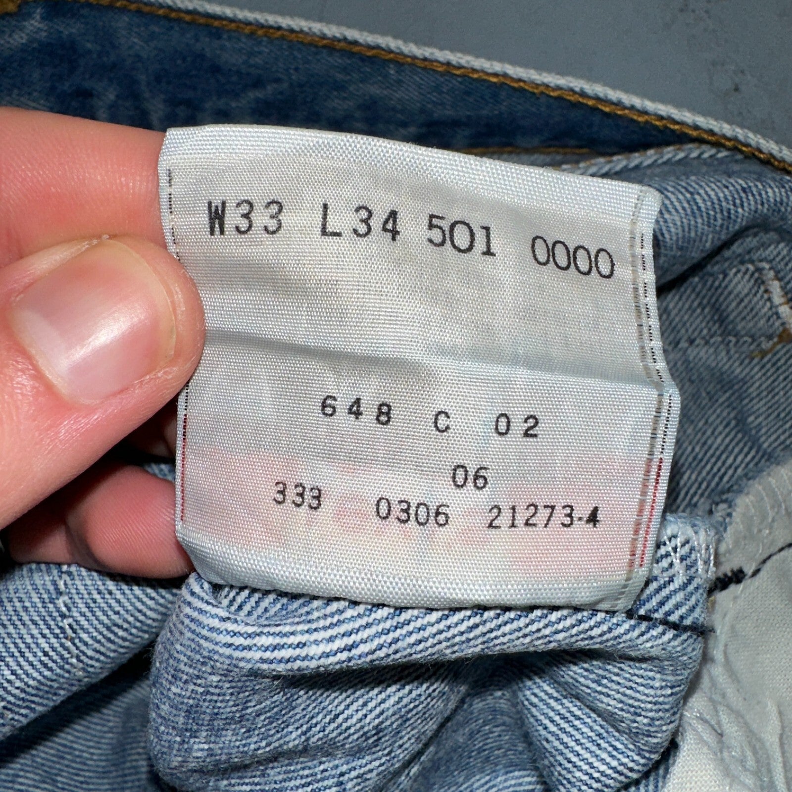 Levis 501 Vintage 90s XX Straight Leg Jeans Y2K Light Wash 33x34 Act 30x30