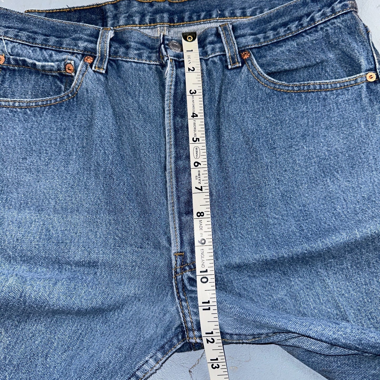 Levis 501 Vintage 90s USA XX Straight Leg Jeans Blue Med Wash 36x32 Act 32x28