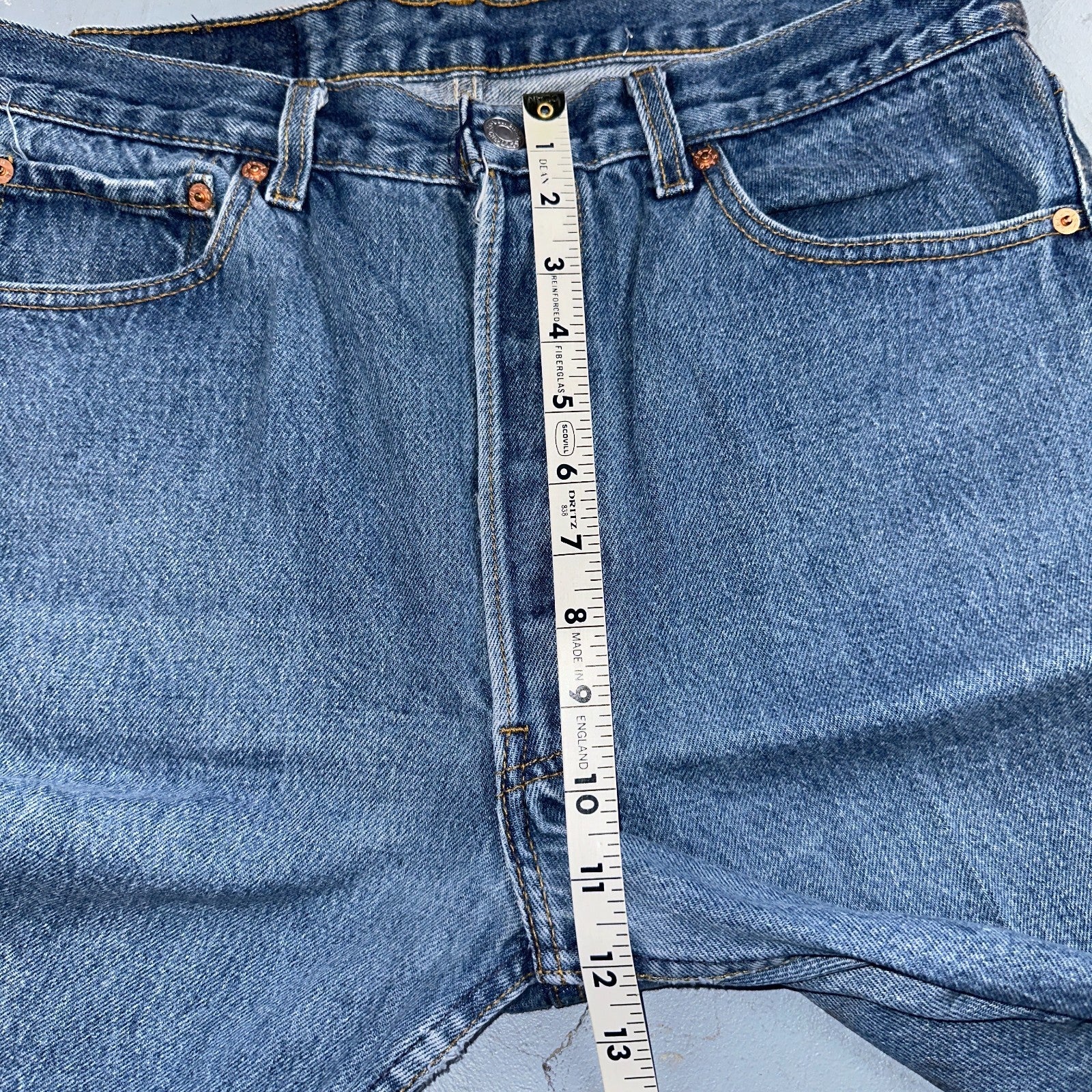 Levis 501 Vintage 90s USA XX Straight Leg Jeans Blue Med Wash 36x32 Act 32x28