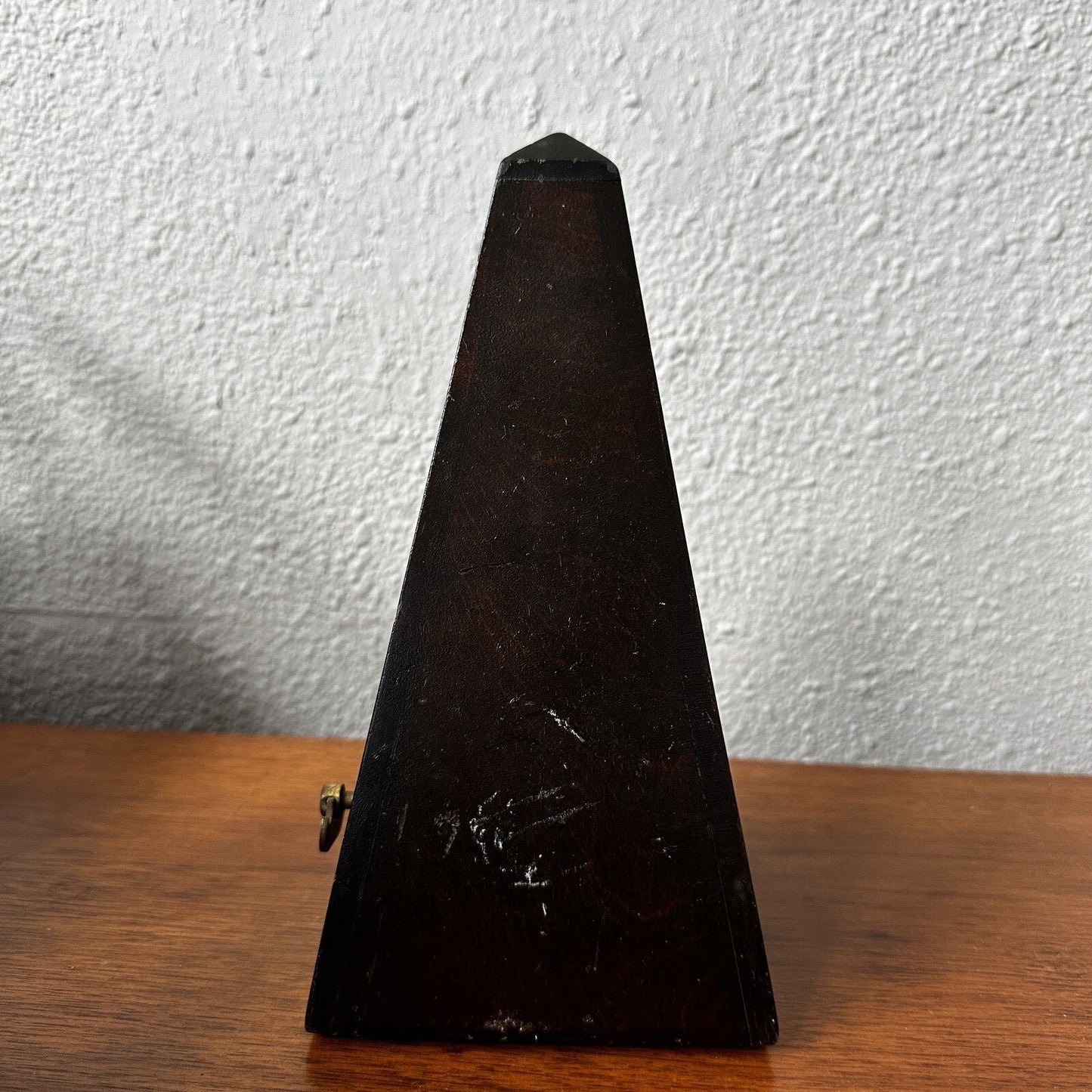 Hollande Angleterre Improved Maelzel Metronome Windup Wood Vtg Antique Paris