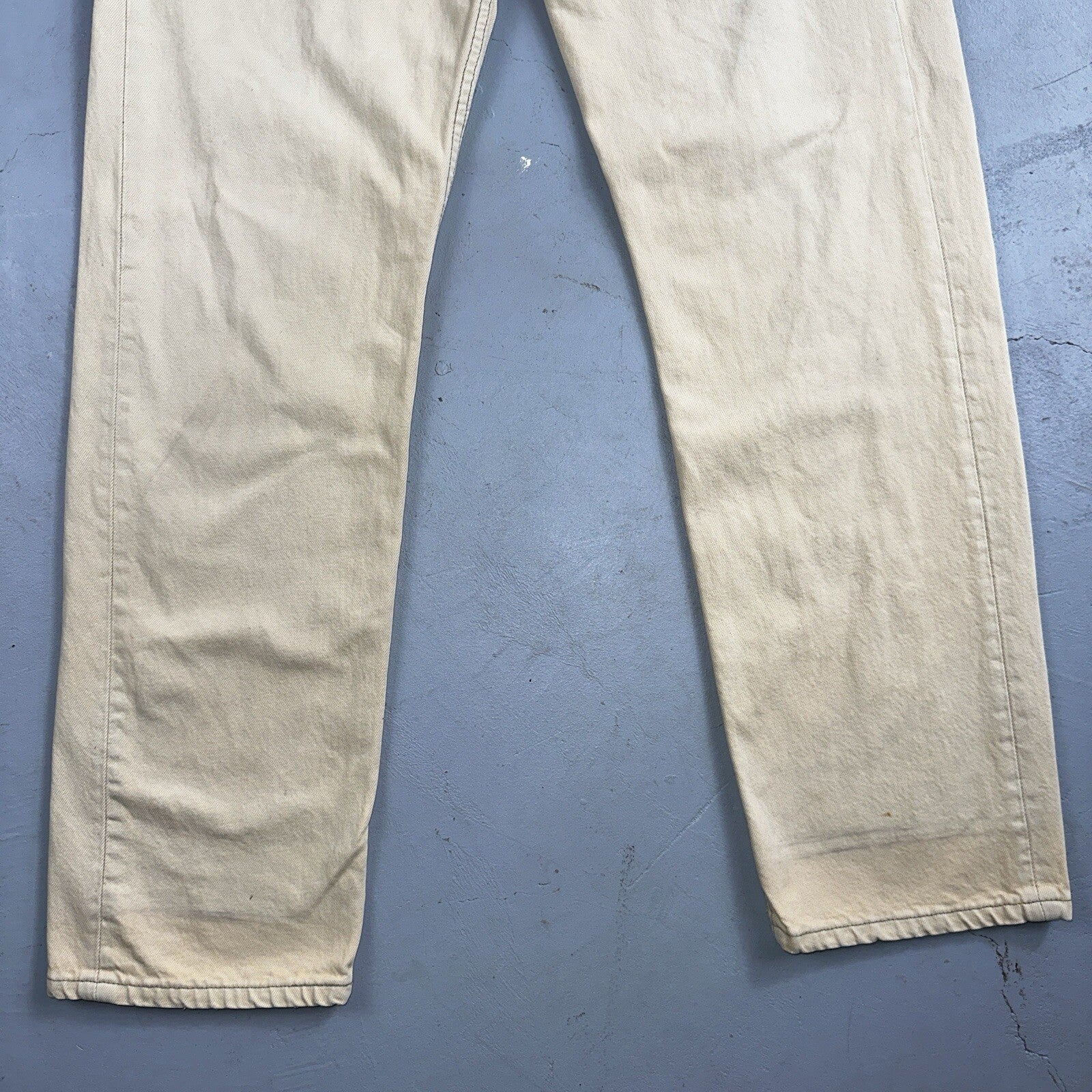 Levis 501 Vintage 90s USA XX Straight Leg Jeans Yellow Khaki 36x32 Act 34x31