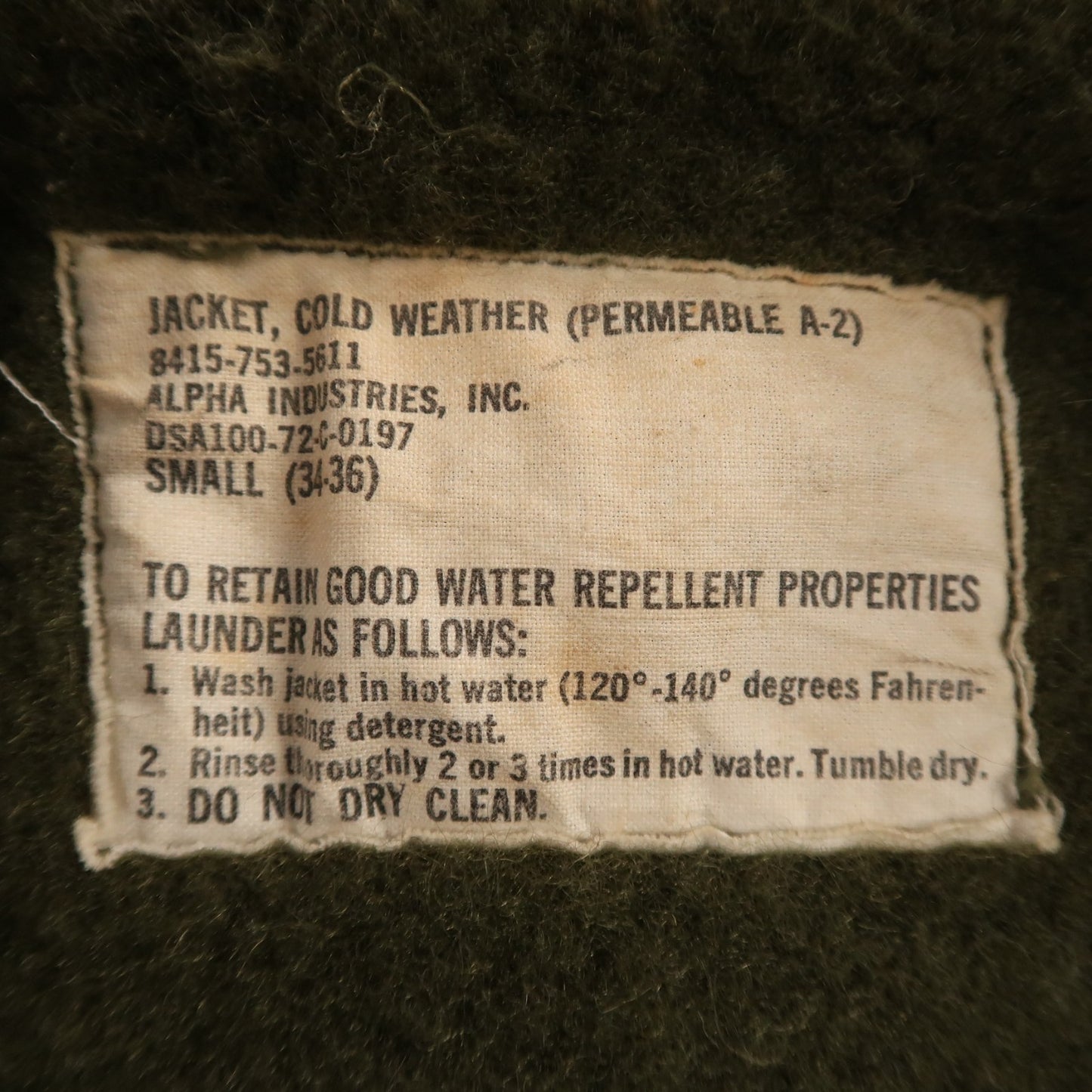 VTG 70s USN US Navy Military A-2 Intermediate Cold Weather Deck Jacket Small A2