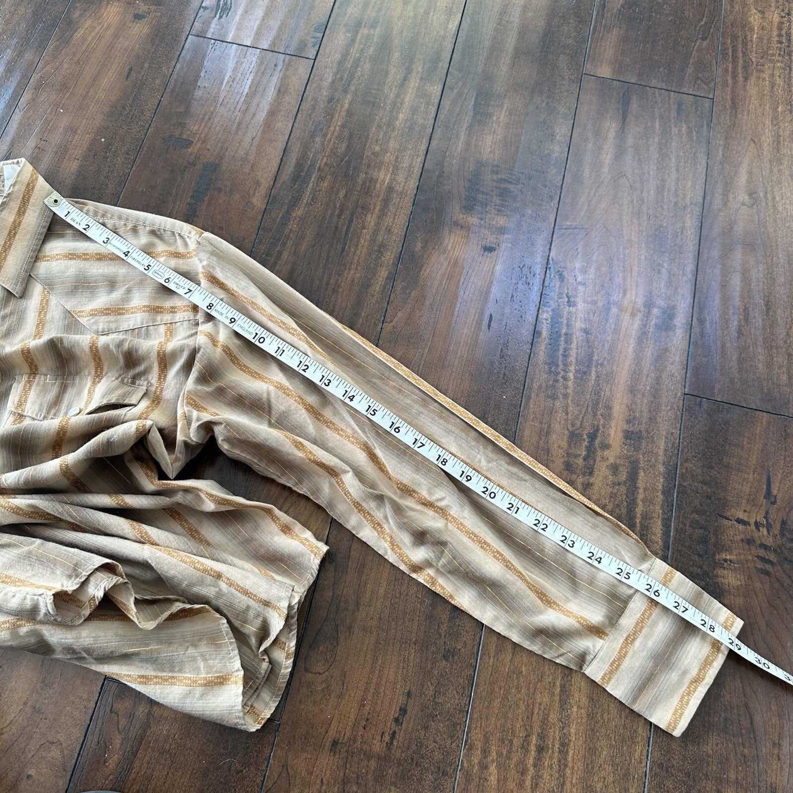 Mens ROPER Gold Collection Pearl Snap Button Front Pockets Western Shirt M Gold