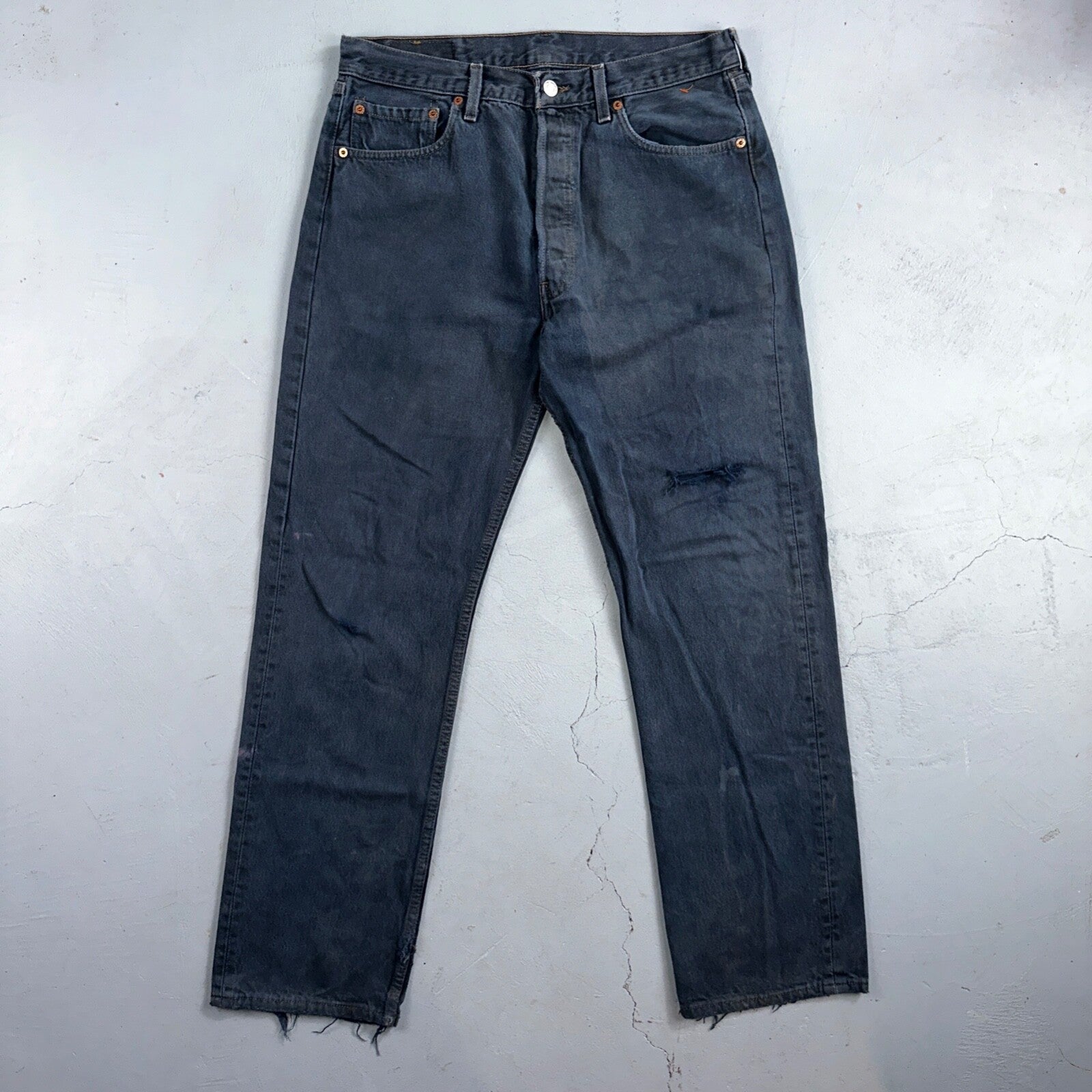 Levis 501 Vintage 90s USA XX Straight Leg Jeans Blue Overdyed 33x30 Act 32x29