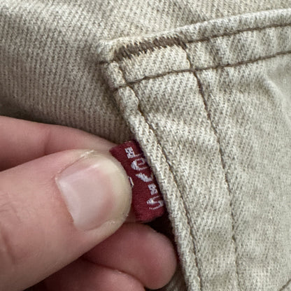 Vintage Levis 501 XX Button Fly 90s 38x34 80s Tag Act 35x34 Tan Cream Bleach