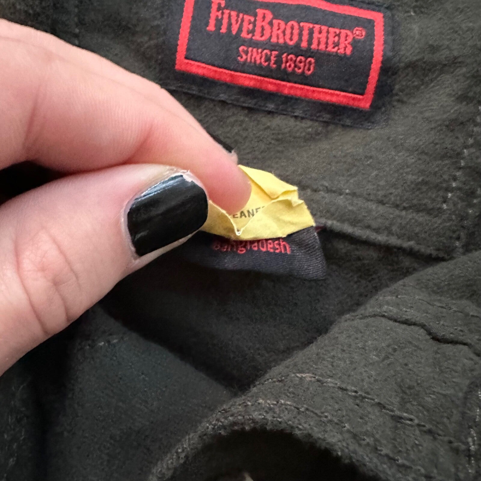 Five Brother Tallman Heavy Flannel Chamois Hunting Shirt Green Olive XL Tall VTG