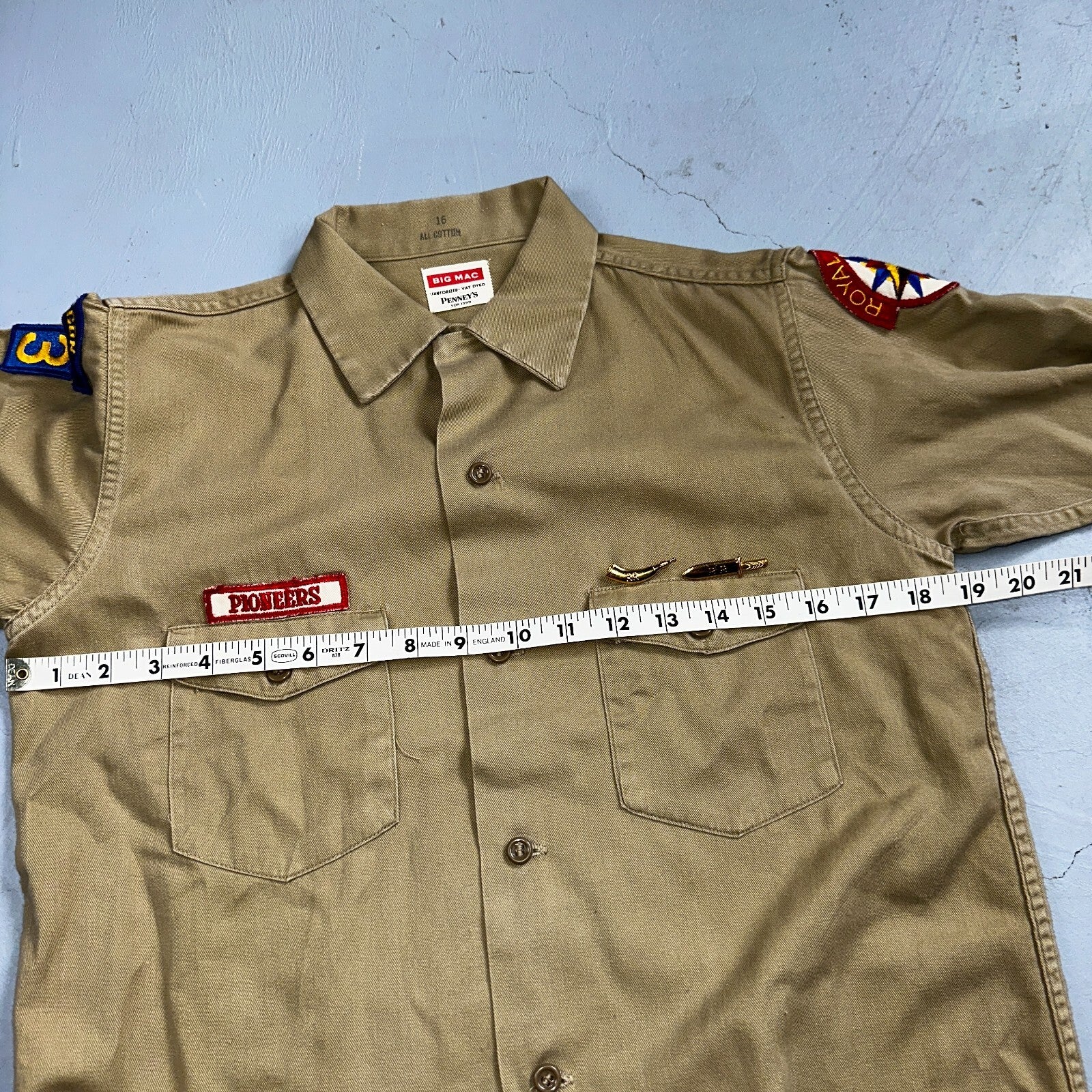 VTG Penneys Big Mac Shirt Pants Set Kids 16 Hunting Rockabilly 1960s Boy Scout