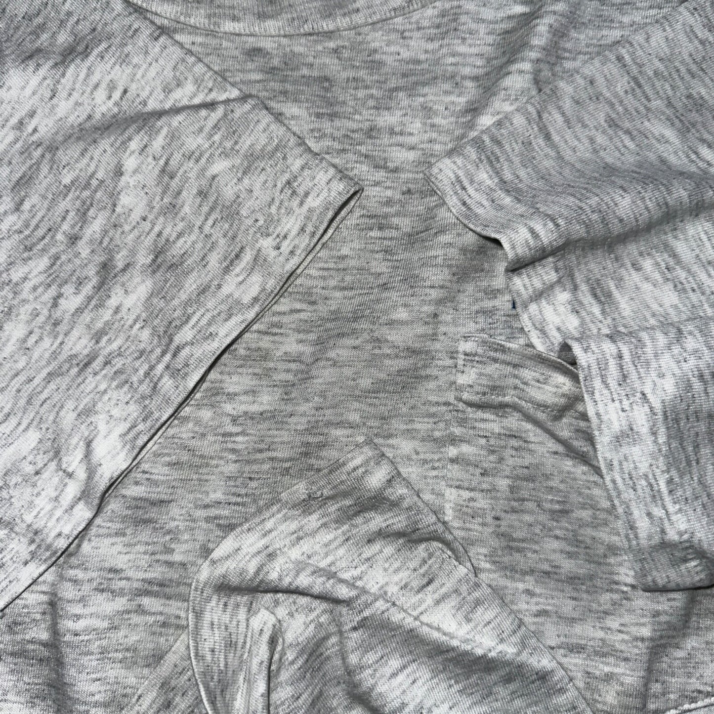 Oneita Pride In Print Designer VTG T Shirt Thrashed Hole Gray Pocket Chest Print