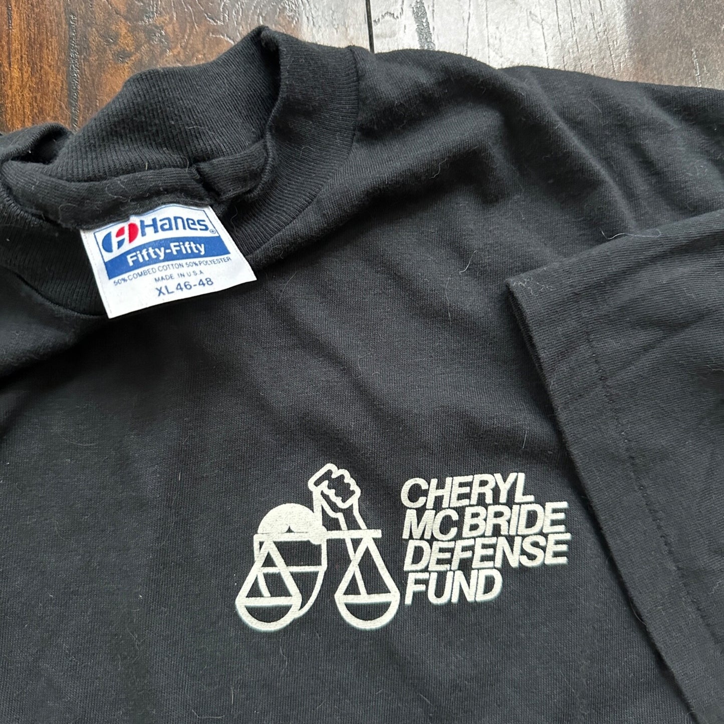 Cherl Mc Bride Defense Fund Hanes XL Vintage T Shirt Portland Oregon PDX Rap