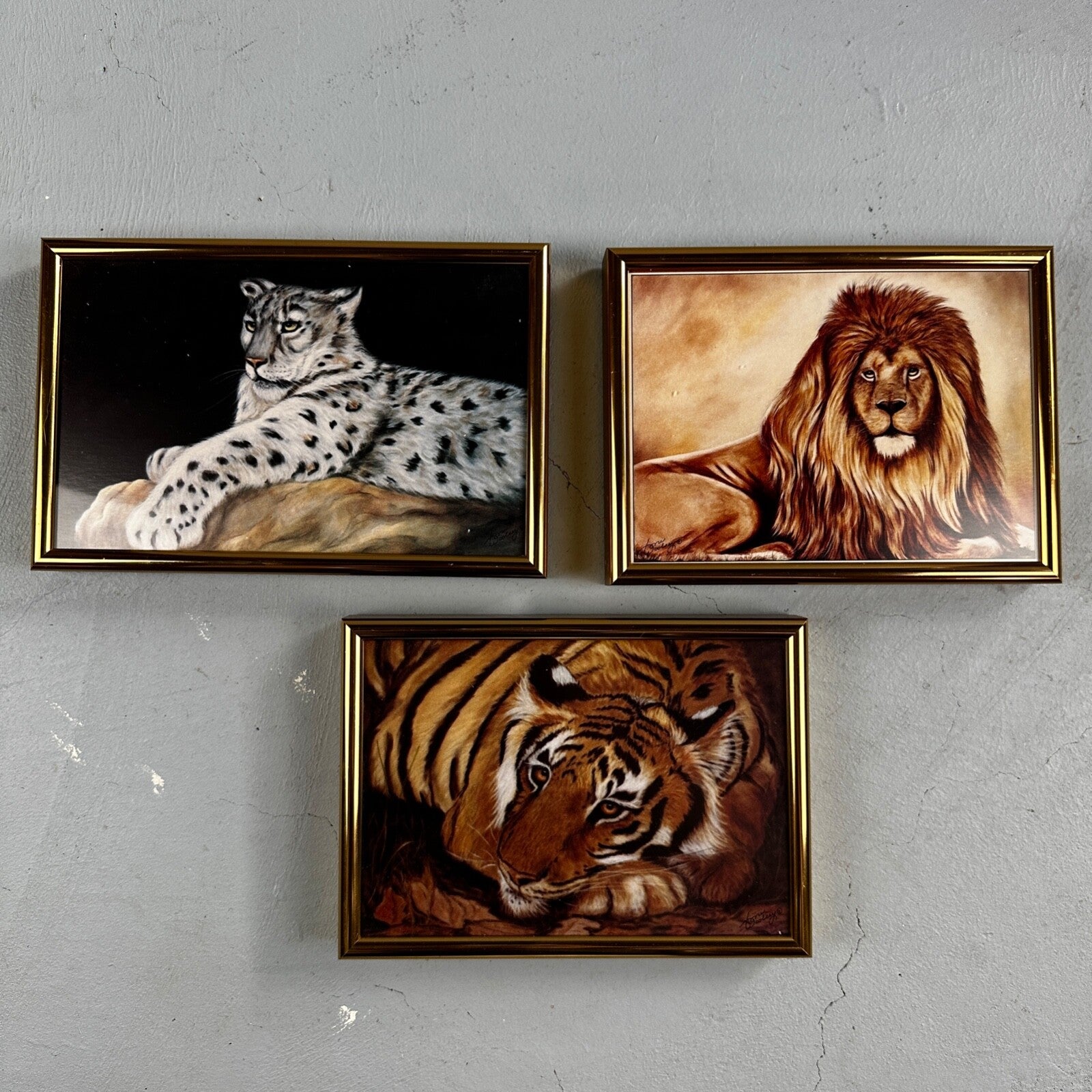 Home Interiors Tiger Framed Picture Toni Woolsey Local Oregon Artist Cats