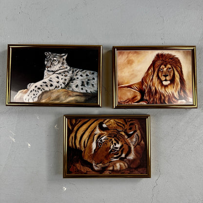 Home Interiors Tiger Framed Picture Toni Woolsey Local Oregon Artist Cats