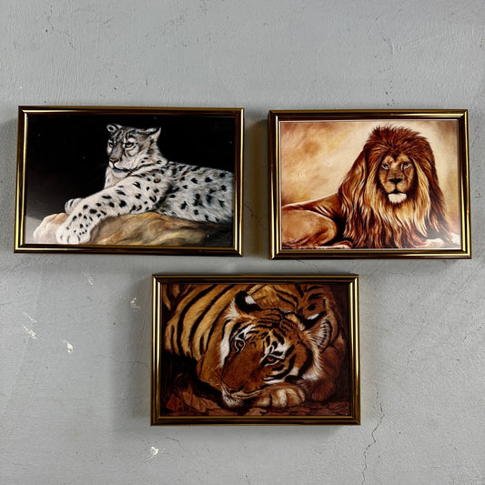 Home Interiors Tiger Framed Picture Toni Woolsey Local Oregon Artist Cats