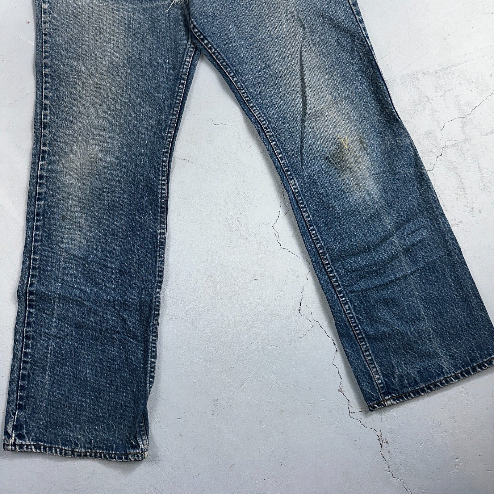 Levis 517 Vintage 80s USA Orange Tab Bootcut Flare Blue Worn Jeans Act 33x29