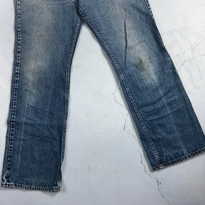 Levis 517 Vintage 80s USA Orange Tab Bootcut Flare Blue Worn Jeans Act 33x29