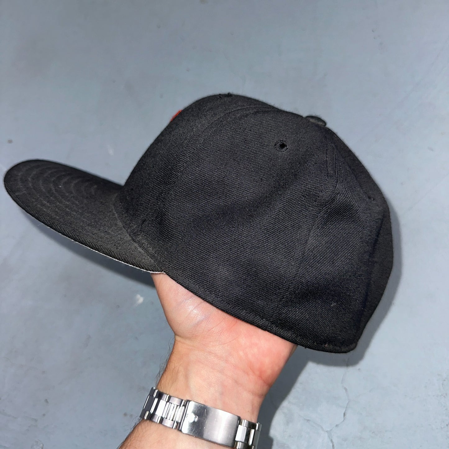 VTG Oregon State Beavers Hat Black Orange Fitted 7 3/8 USA Made OSU Classic Cap