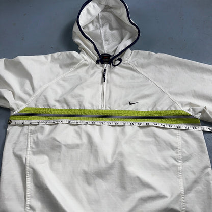 Nike Jacket Vintage Nylon Windbreaker Women’s Quarter Zip Large White 90s