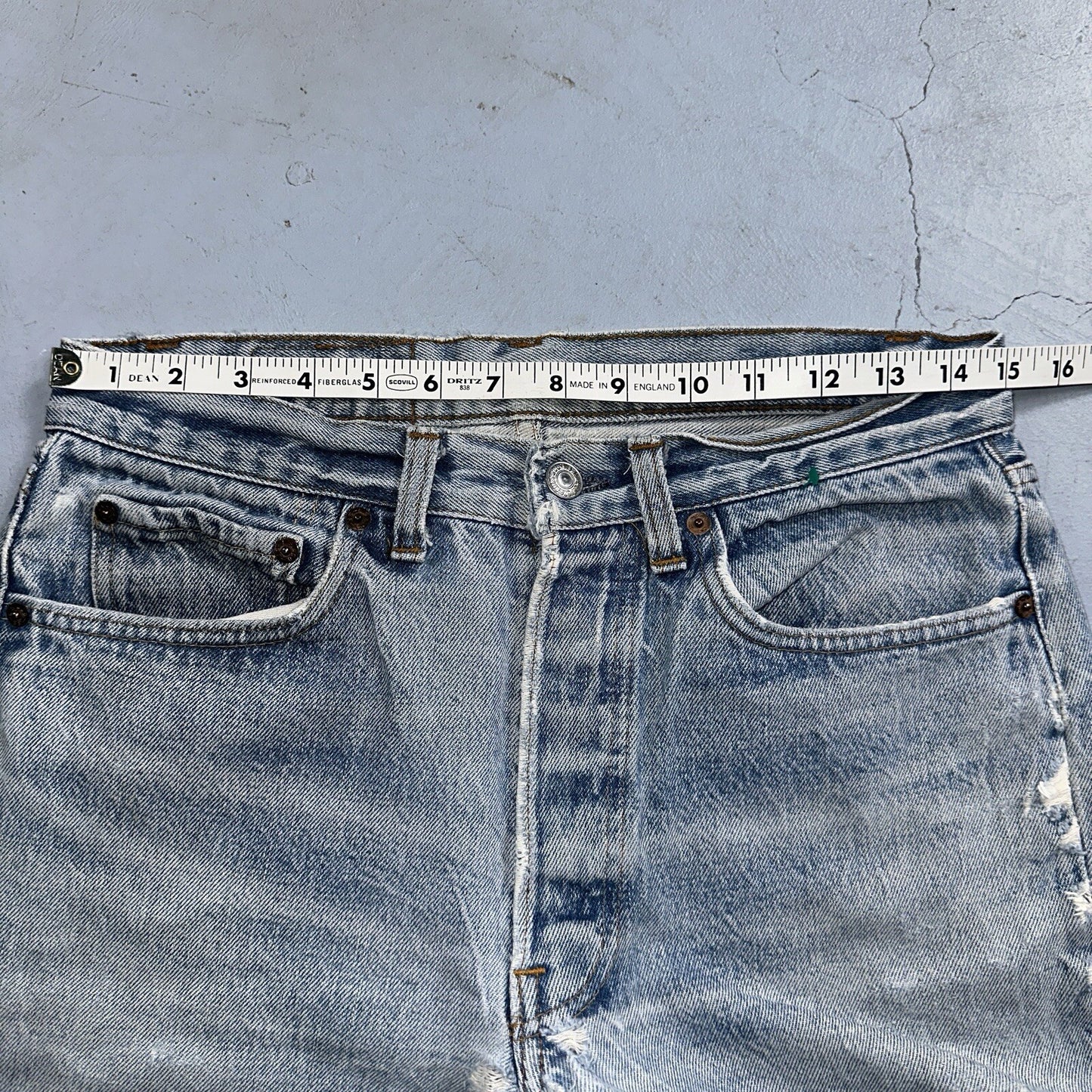 Levis 501 Vintage 80s USA XX Straight Leg Jeans 32x31 Thrashed Wash Act 30x26