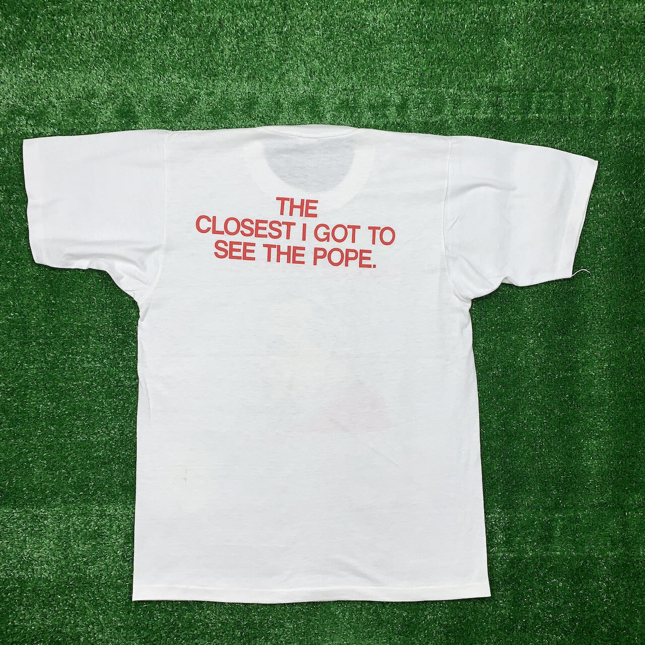 Pope John Paul 2 II Vintage T Shirt Blessed Catholic 80s Jesus Love Rap Religion