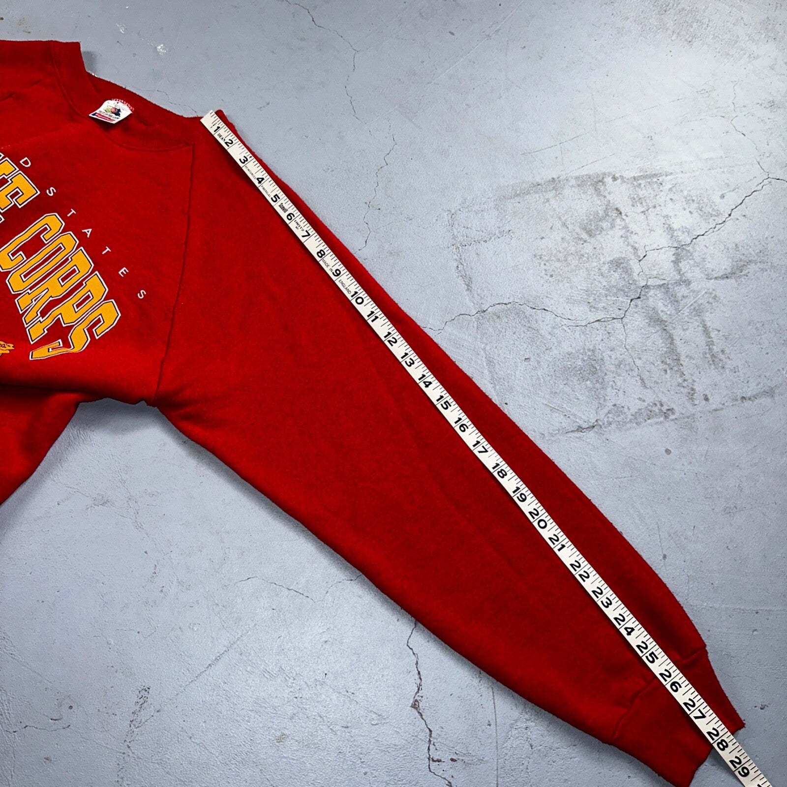 USMC Marine Corp USA VTG 90s Sweatshirt Crewneck Red Semper Fidelis FOTL Rare