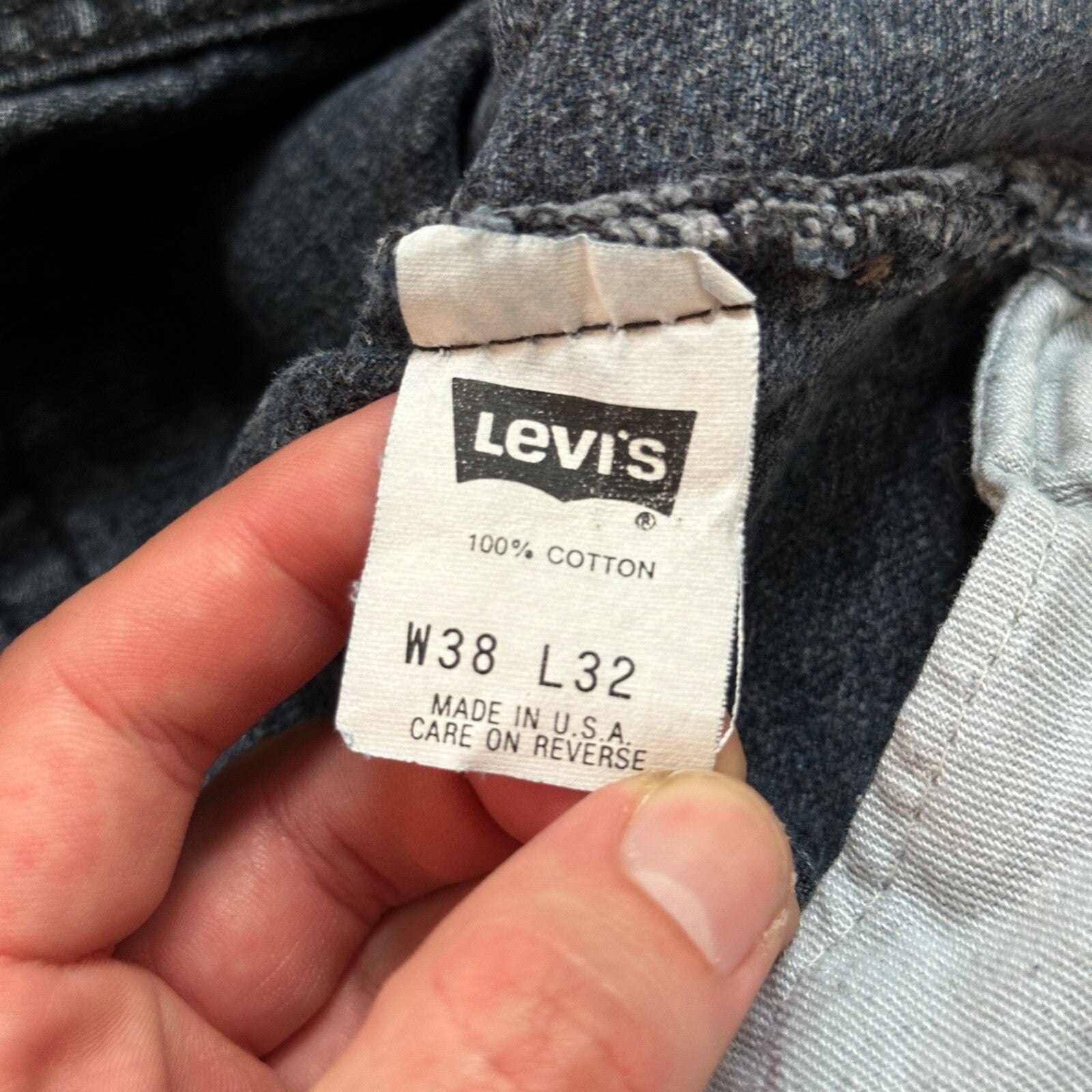 VTG 90s Levis 501 Button Fly 38x32 USA Tag Jeans Straight Wash Blue XX Act 34x30