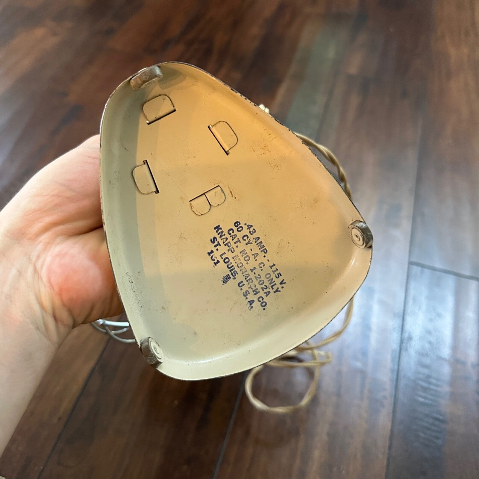 VINTAGE KNAPP MONARCH JACK FROST PORTABLE FAN DIA 1940'S USA Metal TESTED