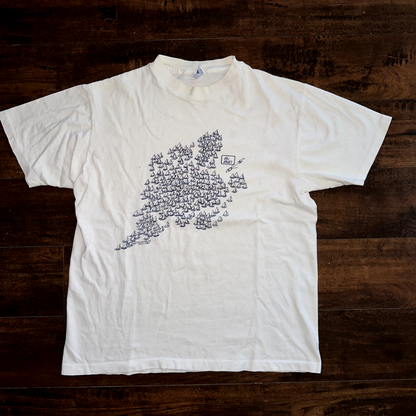 Hanes Sailing Boats Vintage T Shirt Beefy Blank Funny Humor Fisherman Sail Ship