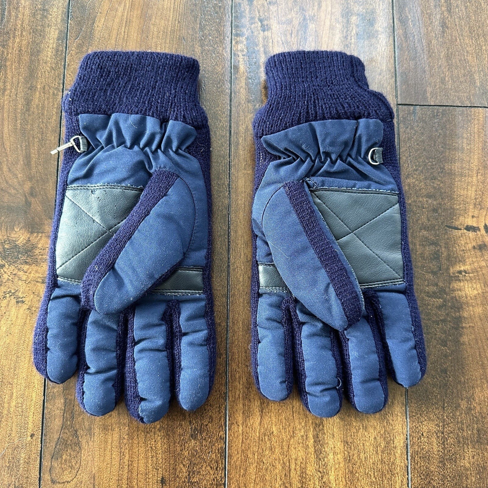 Vtg 80s 90s Thinsulate Winter Ski Skiing Snowmobile Snow Blue GLOVES